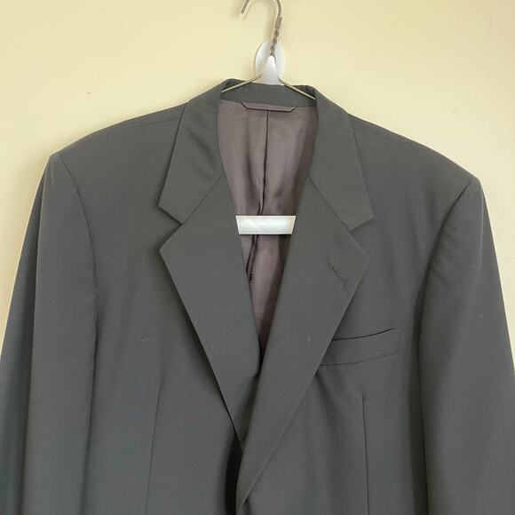 Hickey Freeman Collection Boardroom Wool Cashmere Mens Blazer Size 46R Black - Picture 4 of 11